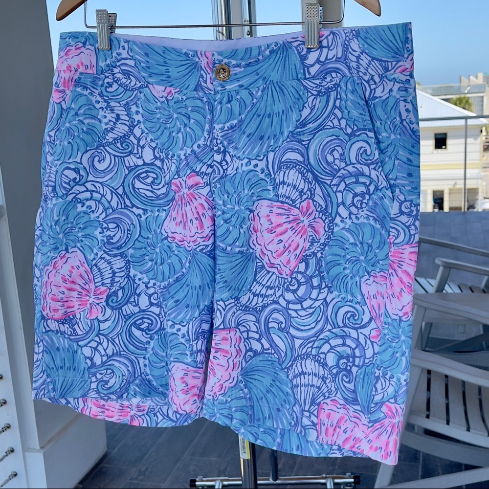 Lilly Pulitzer Chipper Shorts Blue Haven Raising Shell 14
